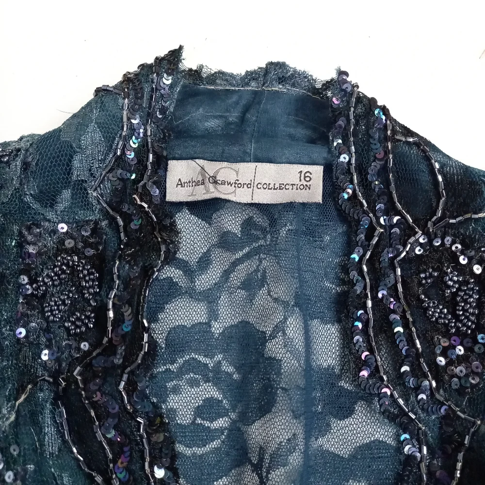 Anyhea Crawford vintage lace shirt jacket 16 - Picture 6 of 11